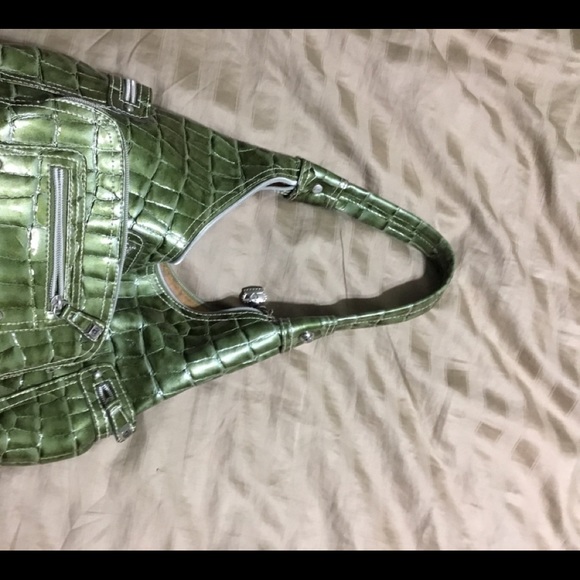 Green leather purse - Picture 2 of 3